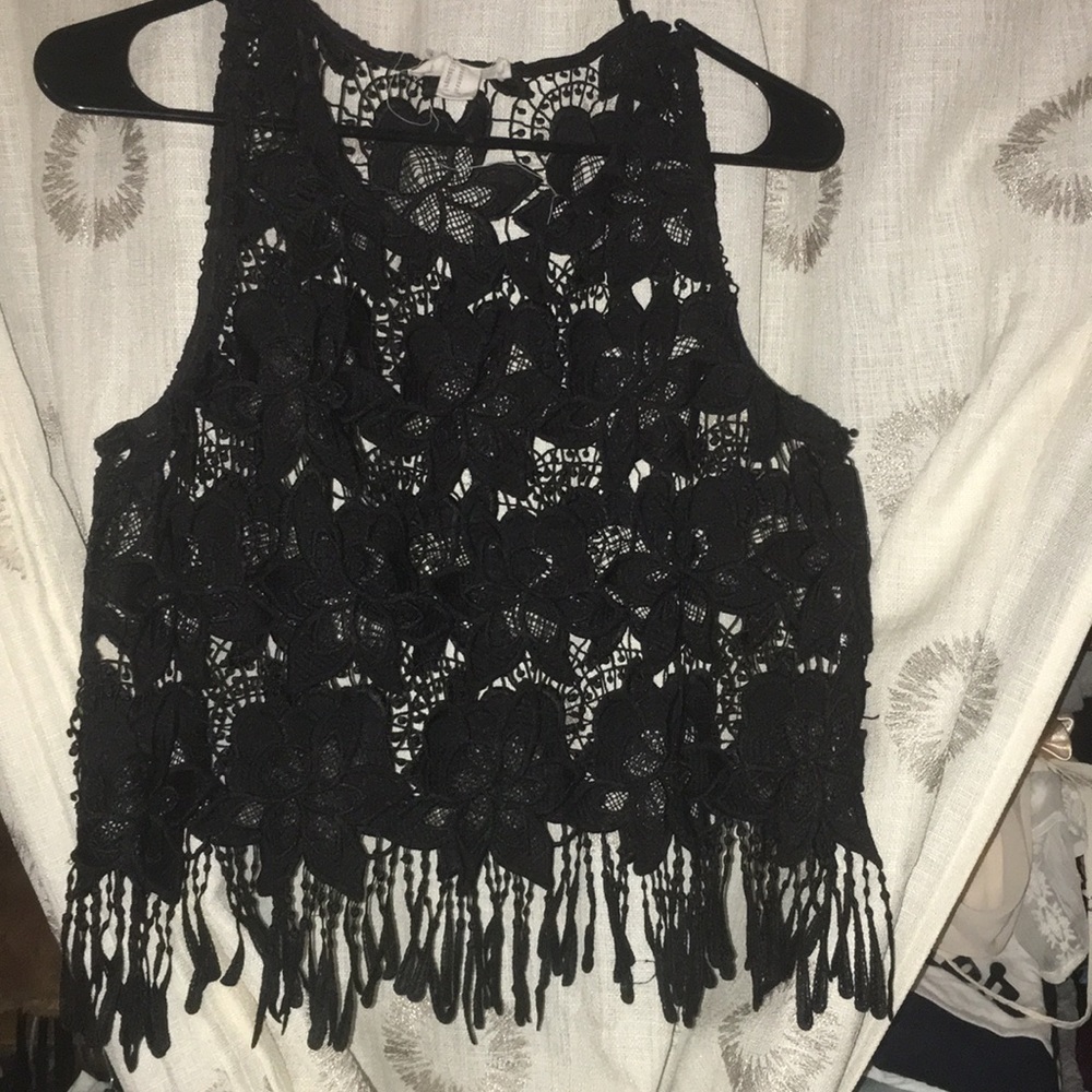 Black lace top